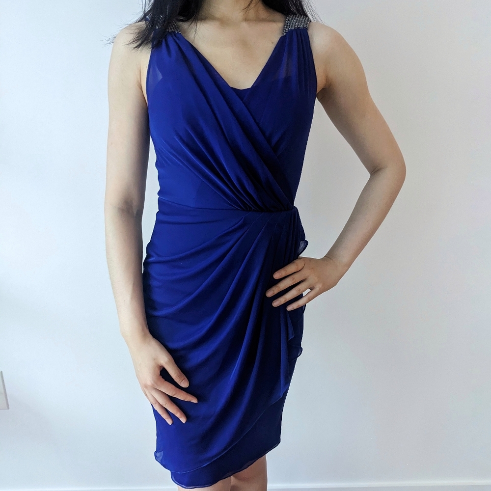 Le Chateau royal blue cocktail dress XXS